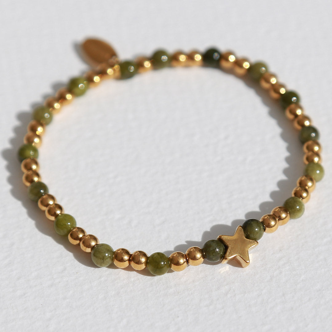 Armband Moraira ster olijf steen