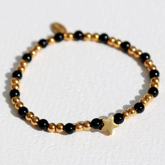 Bracelet Moraira étoile avec pierre noire
