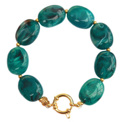 Bracelet pastille émeraude