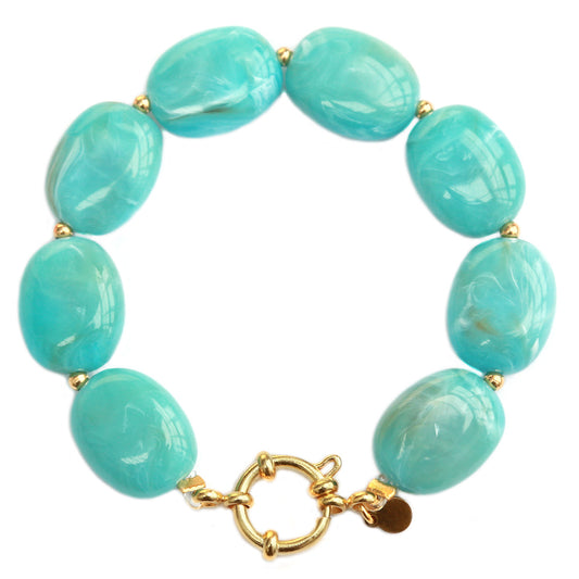 Pulsera pastilla turquesa