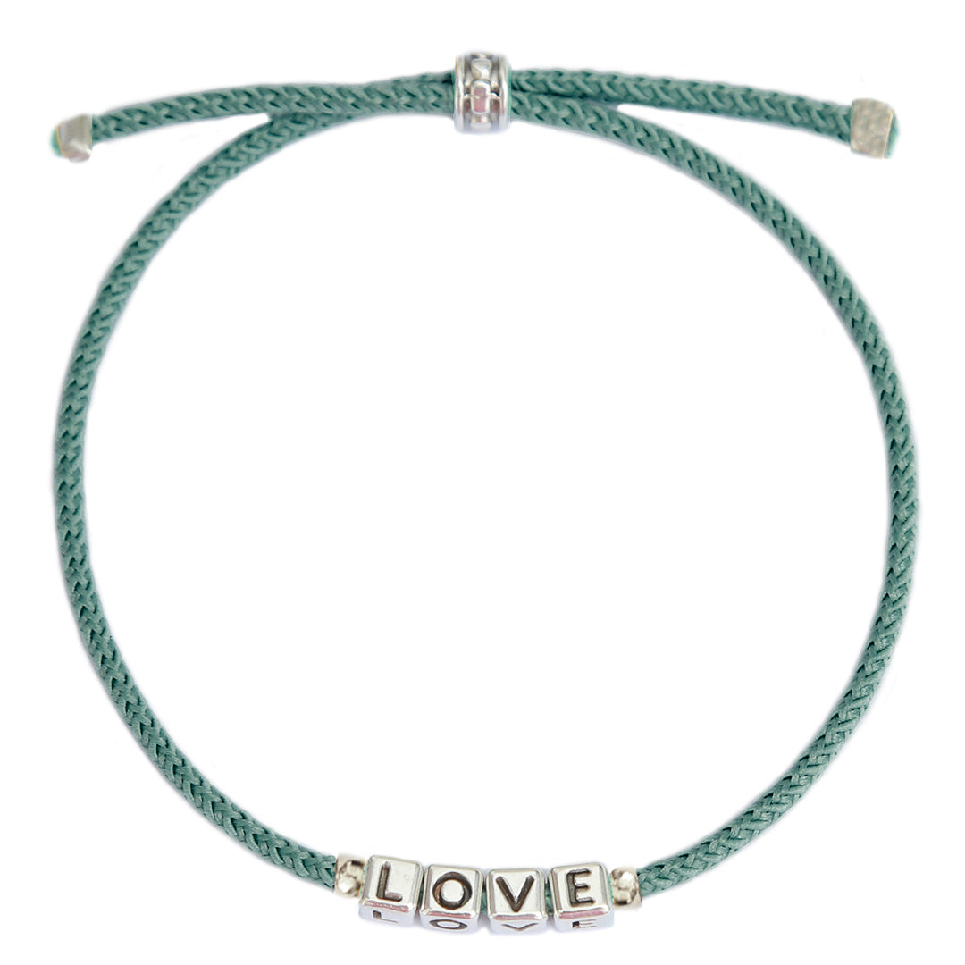 The love bracelet dusty blue silver