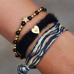 Bracelet Moraira étoile avec pierre noire