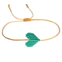 Armband heart metallic turquoise