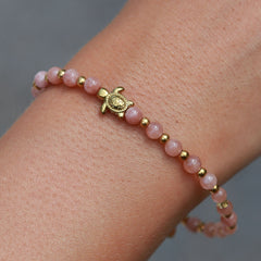 Armband gemstone turtle hematite quartz