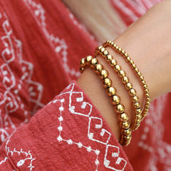 Armband gouden ballen medium