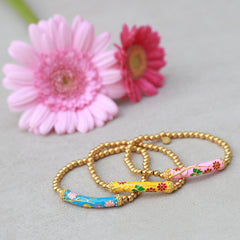 Armband gypsy blume gelb