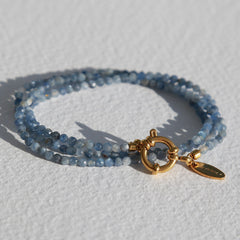 Armband facet wrap natural kyanite