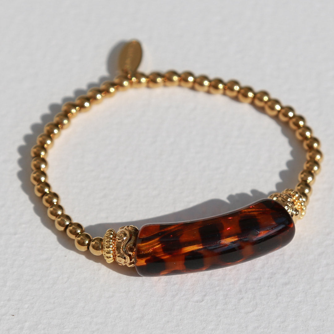 Armband fine penne luipaard