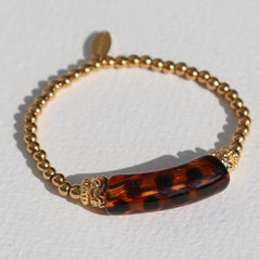 Armband fine penne luipaard