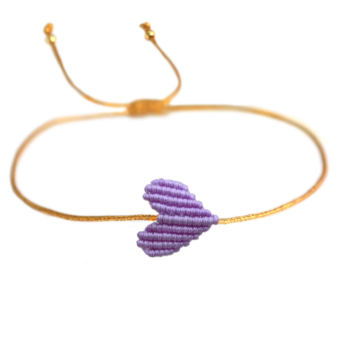 Bracelet lilac heart