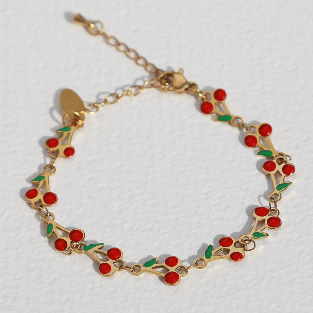 Armband kirschrotes Gold