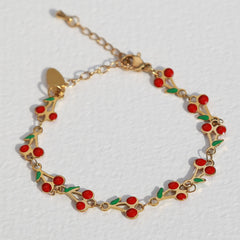 Armband kirschrotes Gold