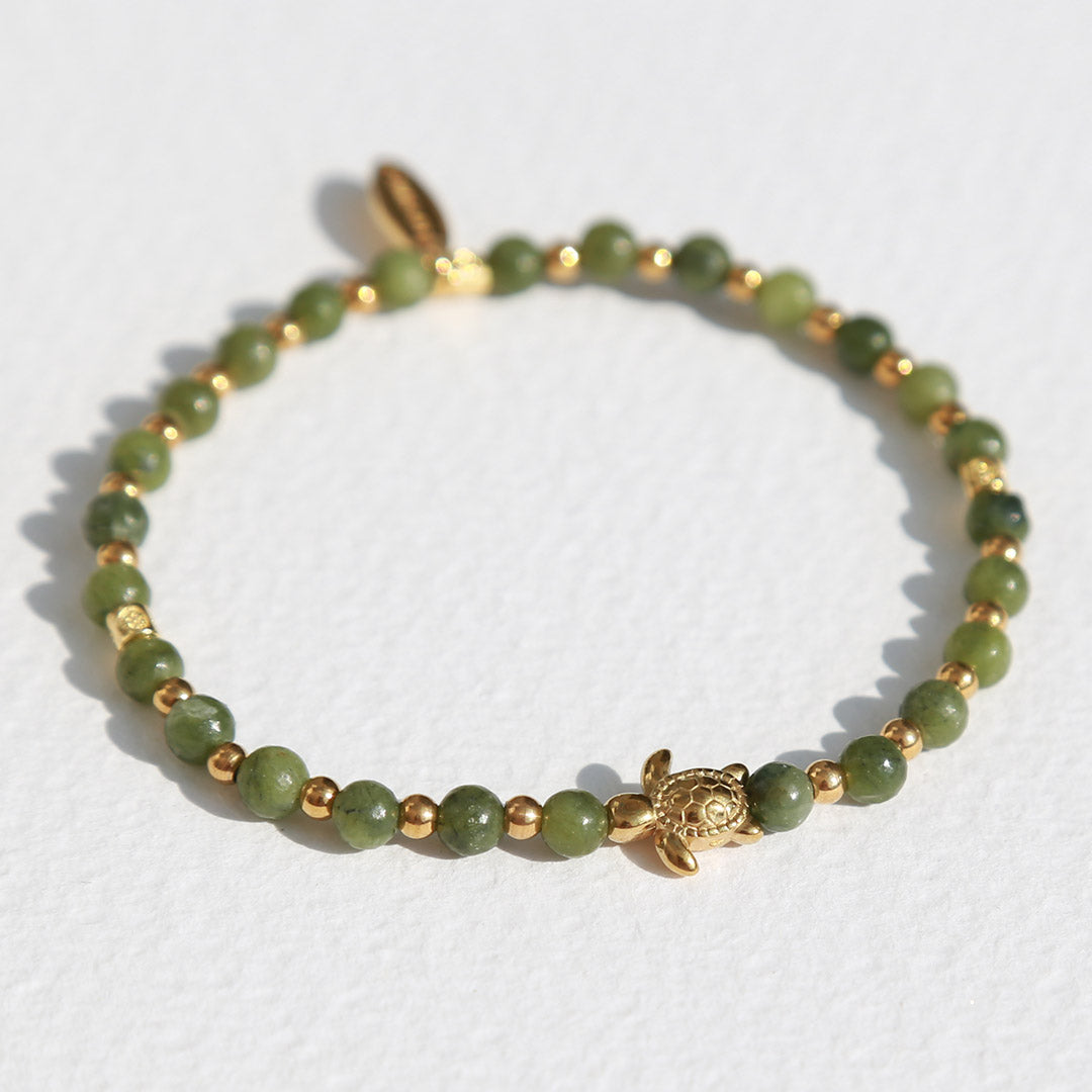 Bracelet gemstone turtle serpentine