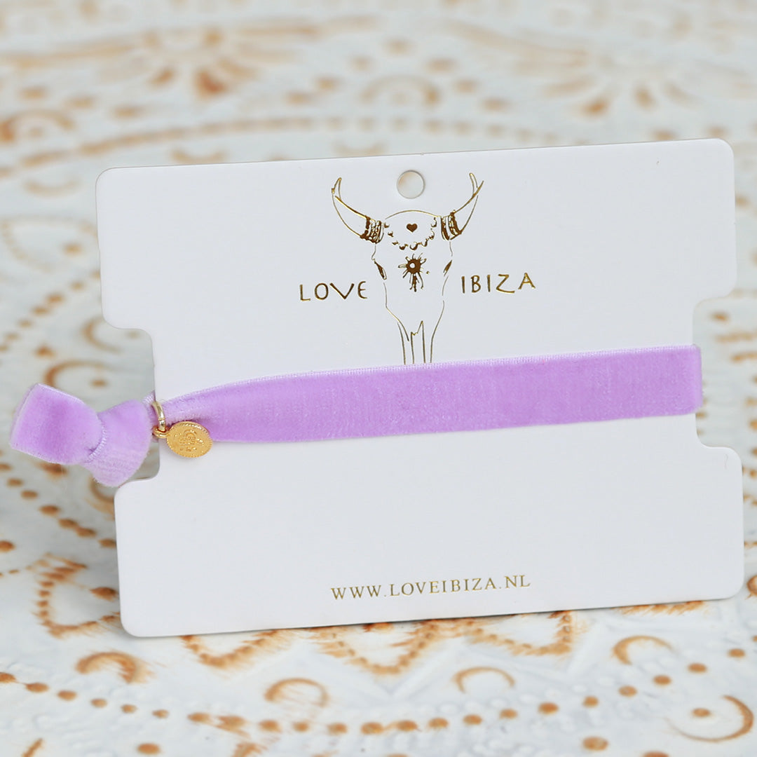 Velvet bracelet lilac