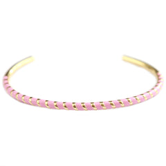 Gouden bangle stripe roze