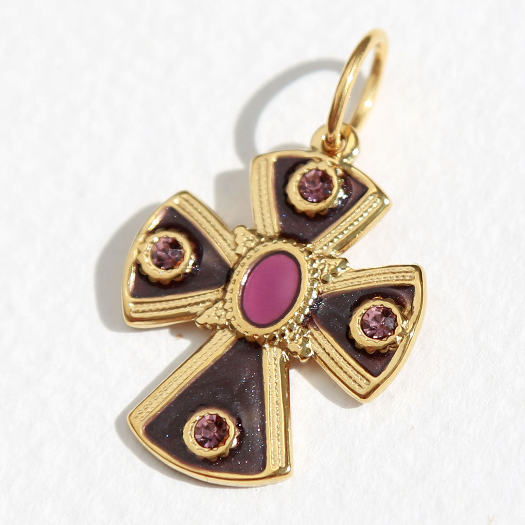 Charm cross aubergine