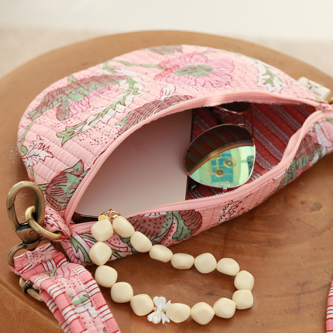 Crossbody tas peach