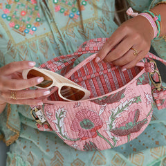 Crossbody tas peach
