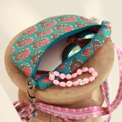 Crossbody tas turquoise
