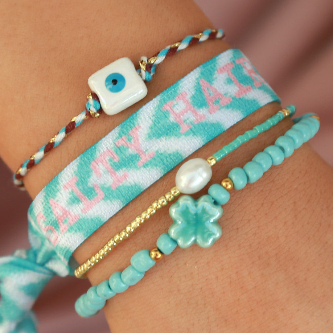 Armband Kleestein blau