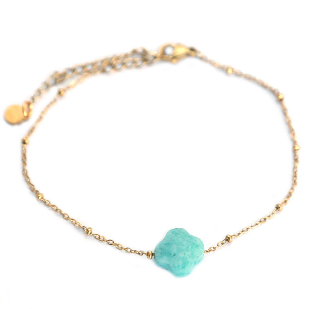 Armband turquoise clover