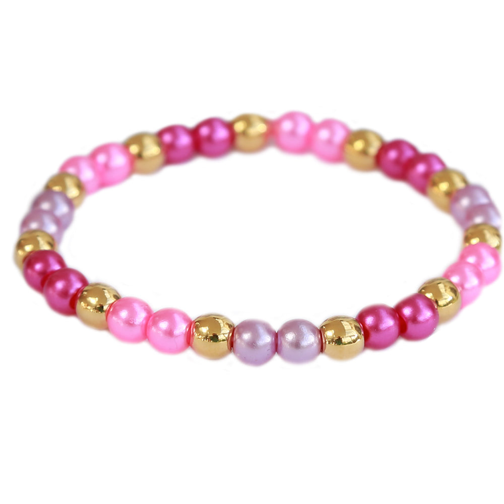 Armband goldene Kugel rosa