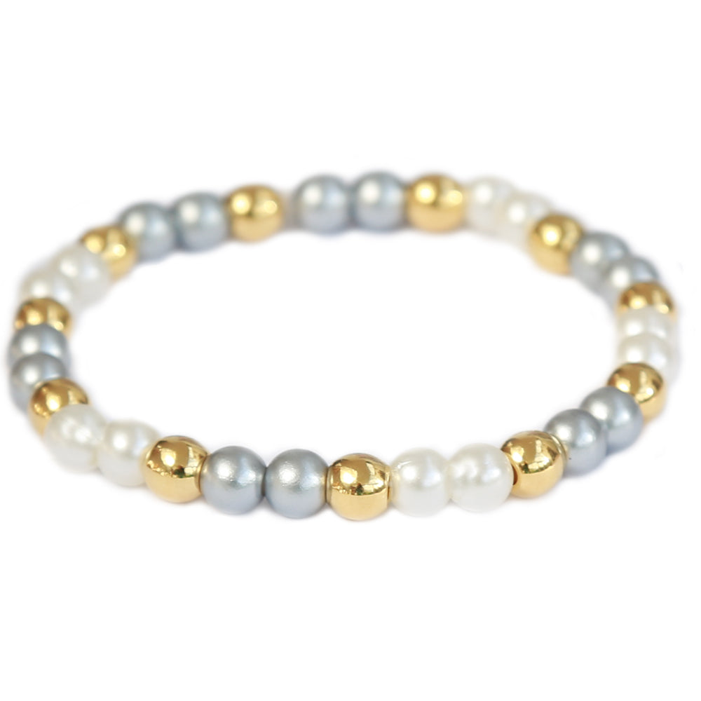 Armband goldene Kugel silber