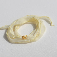 Bracelet sari wrap yellow