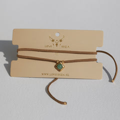 Suède choker jade