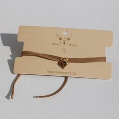Suède choker tigereye