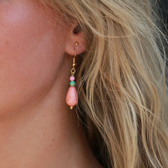 Oorbellen peach drop