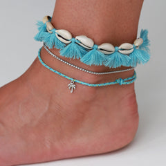 Enkelbandje Nomad sky blue