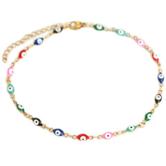 Enkelbandje golden evil eye