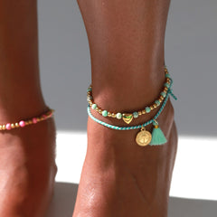 Moraira enkelband turquoise