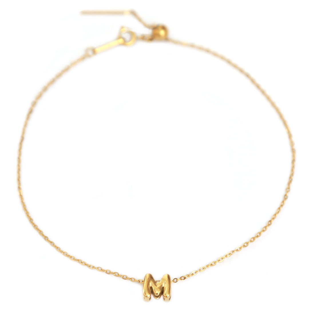 Gouden ketting met initiaal naar keuze