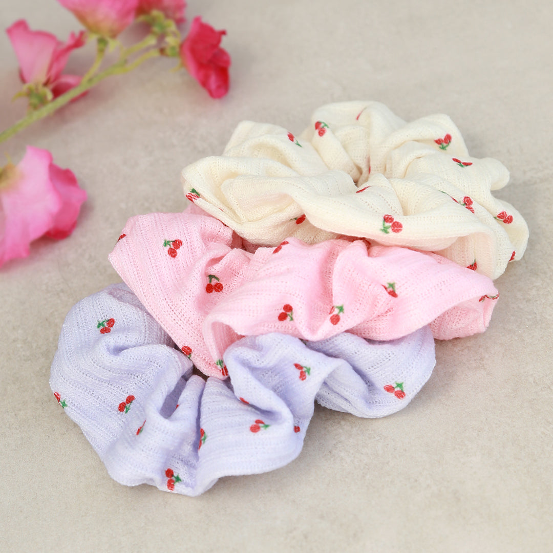Scrunchie cherry purple