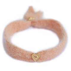 Armband fluffy zalm