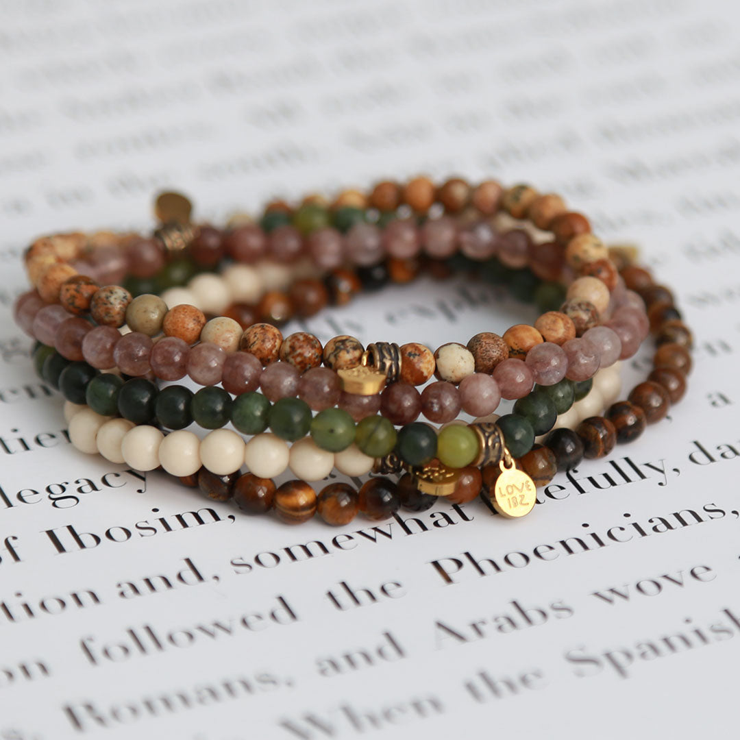 Armband nomade gemstone serpentine