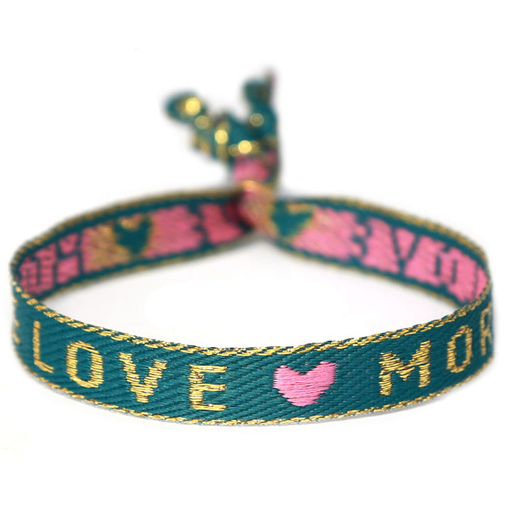 Woven bracelet more love