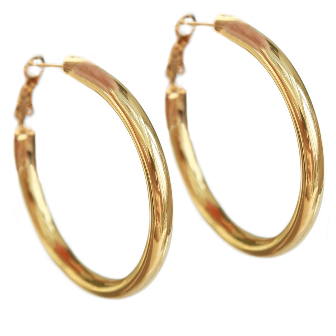 Gouden hoops large