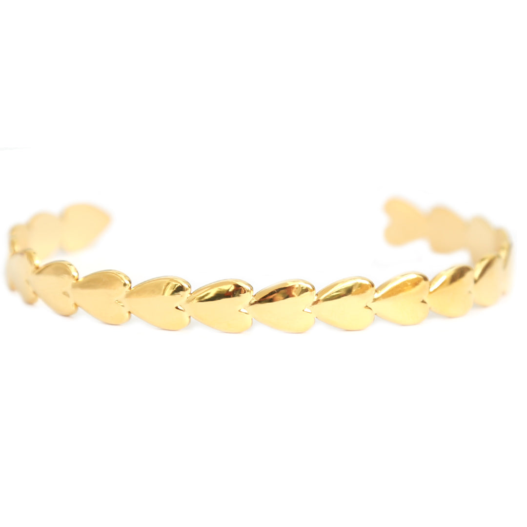 Gouden bangle hearts