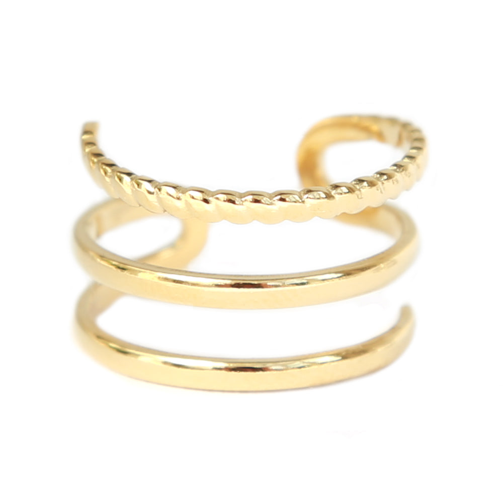 Gold ring twisted