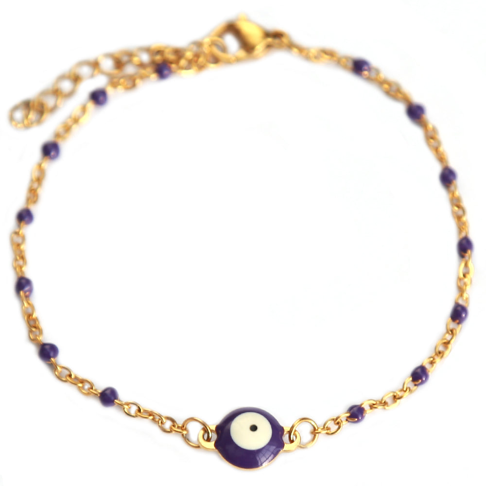 Bracelet greek eye purple