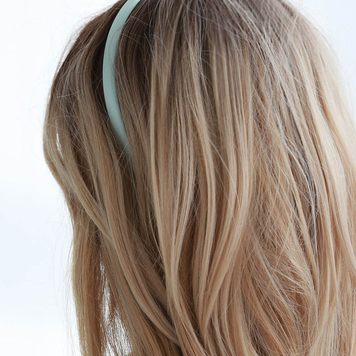 Hair band satin blue