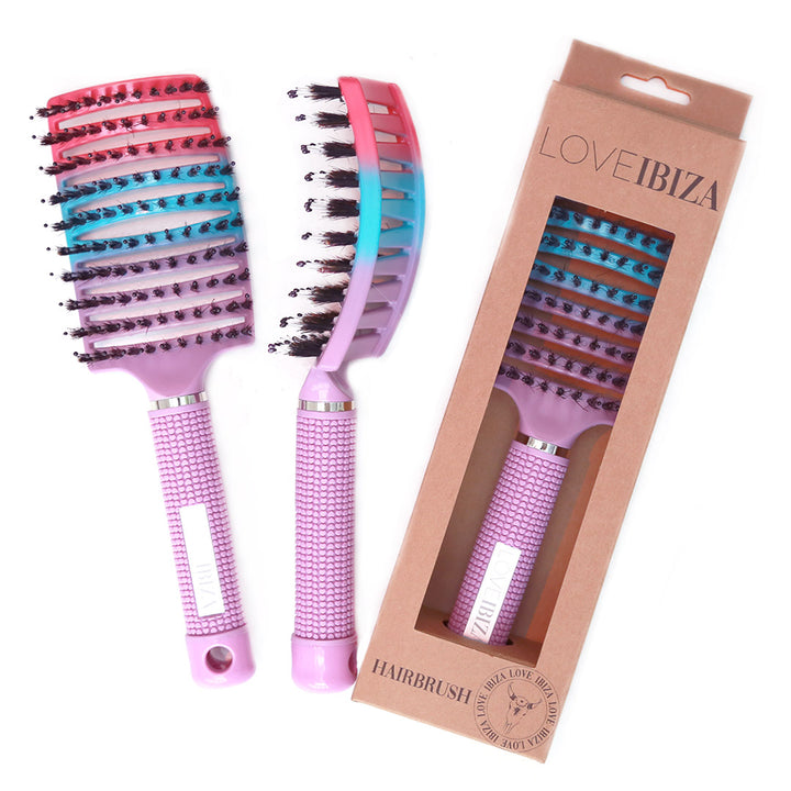 Anti-tangle hair brush pink ombre