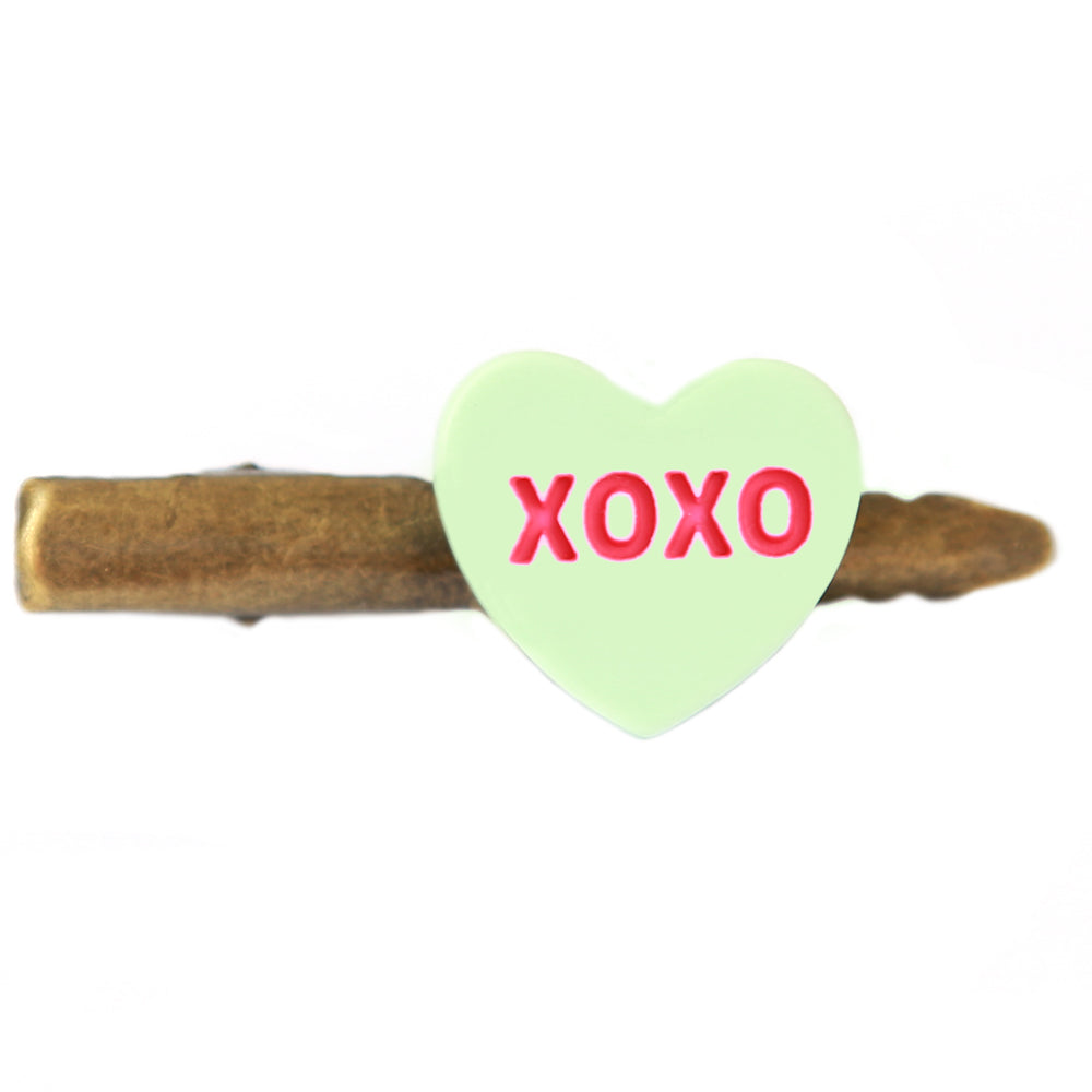 Hair clip xoxo green