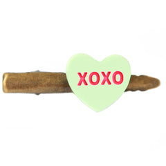 Hair clip xoxo green