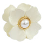 Haarspange Blume Perlbeige