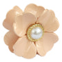 Hair clip flower pearl brown