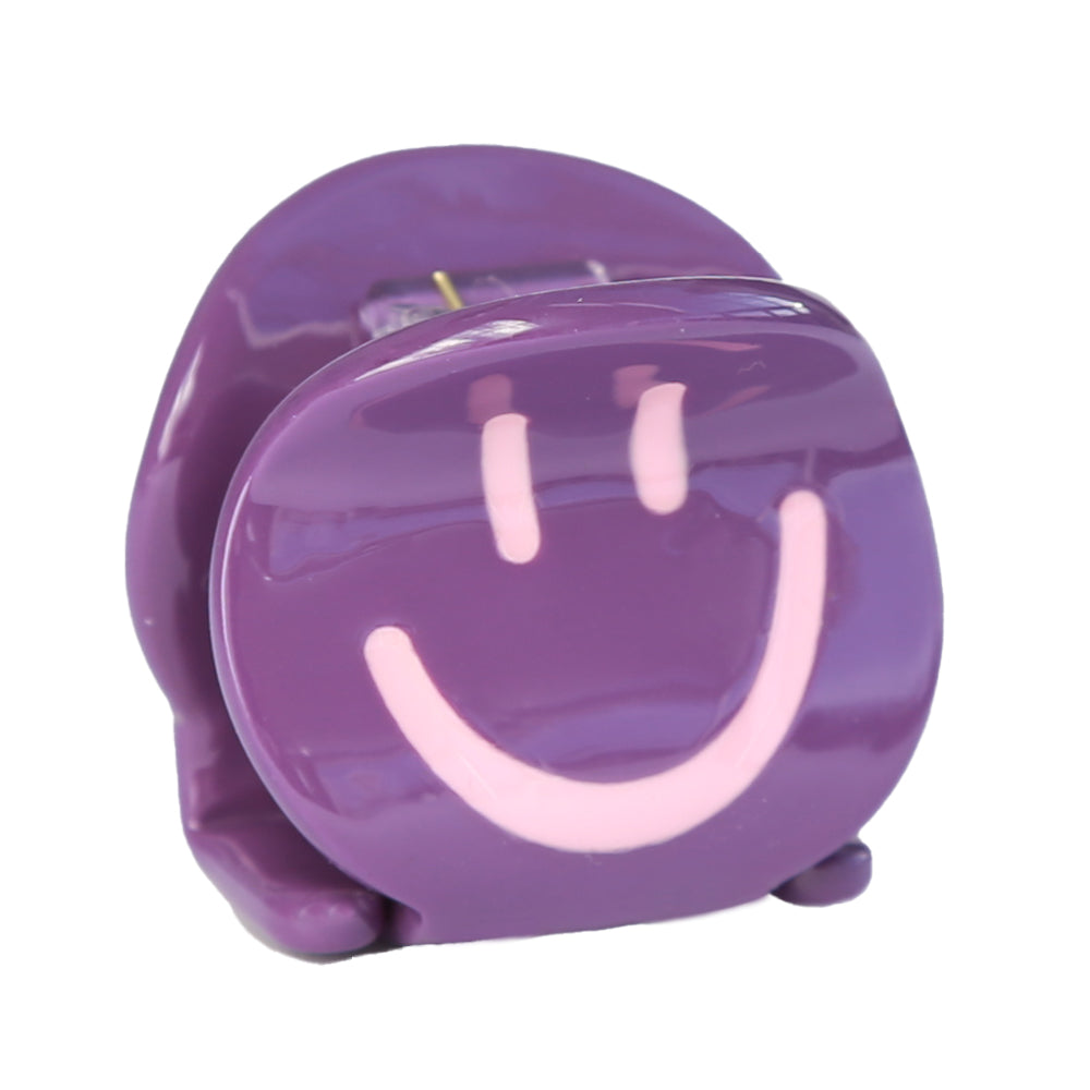 Haarklem smiley purple
